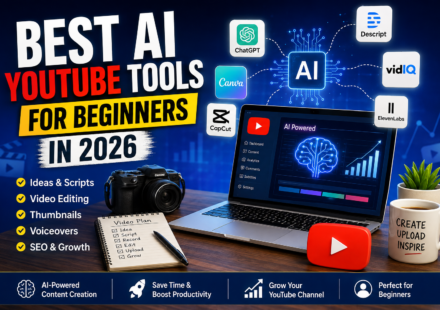 Discover the best AI YouTube tools for beginners in 2026. Create videos, write scripts, make thumbnails, and grow your channel faster with AI.